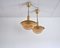 Mid-Century Danish Glass and Brass Chandeliers by Vitrika, Set of 2, Image 2