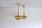 Mid-Century Danish Glass and Brass Chandeliers by Vitrika, Set of 2 8
