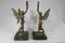 Bronze Statuettes on Marble Bases, Set of 2 3