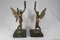 Statuettes en Bronze sur Socles en Marbre, Set de 2 3