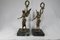 Bronze Statuettes on Marble Bases, Set of 2 2