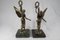 Bronze Statuettes on Marble Bases, Set of 2 6