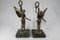 Statuette in bronzo su base in marmo, set di 2, Immagine 6