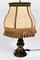Vintage Wood and Brass Table Lamp, Image 1