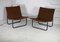 Steel and Canvas Chocolate Chairs from Kebe, Denmark, 1975s, Set of 2 29