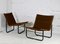 Chocolate Chairs aus Stahl & Leinen von Kebe, Dänemark, 1975, 2er Set 30