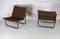 Chaises Chocolat en Acier et Toile de Kebe, Danemark, 1975s, Set de 2 20