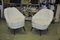 Mid-Century White Faux Fur Lounge Chair, 1950s Set of 2 1