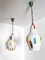 Mid-Century Italian White Murano Glass Pendant Lamps with Murrine, 1970s, Set of 2, Image 4