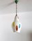 Mid-Century Italian White Murano Glass Pendant Lamps with Murrine, 1970s, Set of 2 2