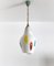 Mid-Century Italian White Murano Glass Pendant Lamps with Murrine, 1970s, Set of 2 13