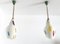 Mid-Century Italian White Murano Glass Pendant Lamps with Murrine, 1970s, Set of 2, Image 1