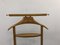 Mid-Century Italian Beech and Brass Suit Rack from Fratelli Reguitti, 1950s 9