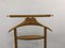 Mid-Century Italian Beech and Brass Suit Rack from Fratelli Reguitti, 1950s, Image 9