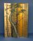 Oriental Four Panel Folding Screen in Lacquered Gold, 1980s 1