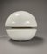 Mid-Century Modern Italian Round White Ceramic Table Lamp from Gabbianelli 1