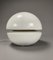 Runde italienische Mid-Century Modern Tischlampe aus weißer Keramik von Gabbianelli 1