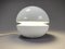 Mid-Century Modern Italian Round White Ceramic Table Lamp from Gabbianelli 8