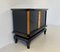 French Art Deco Cabinet in Parchment, Maple and Black Lacquer, 1940s 9