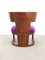 Art Deco Italian Purple Velvet Armchair by Ernesto Lapadula 6