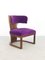 Art Deco Italian Purple Velvet Armchair by Ernesto Lapadula 7