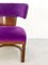 Art Deco Italian Purple Velvet Armchair by Ernesto Lapadula 4