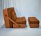 Mid-Century Folding Lounge Chair and Footstool, 1970s, Image 9