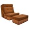 Mid-Century Folding Lounge Chair and Footstool, 1970s, Image 2