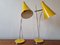Lámparas de mesa Mid-Century amarillas de Josef Hurka para Lidokov, años 60. Juego de 2, Imagen 4