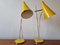 Mid-Century Yellow Table Lamps by Josef Hurka for Lidokov, 1960s, Set of 2, Image 4