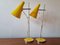 Mid-Century Yellow Table Lamps by Josef Hurka for Lidokov, 1960s, Set of 2 6