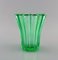 Vaso Art Déco in vetro verde chiaro di Pierre Gire, Immagine 2
