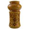 Große Vase aus glasierter Keramik in Senfgelb von Aldo Londi für Bitossi, 1960er 1