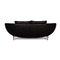 Sofá de tres plazas 1600 de cuero negro de Rolf Benz, Imagen 10