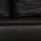 Sofá de tres plazas 1600 de cuero negro de Rolf Benz, Imagen 4