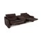 Tangram Dark Brown Leather Three-Seater Sofa from Himolla 3