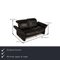 Black Leather Elena 2-Seat Sofa with Relax Function from Koinor, Image 2