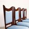Dining Chairs in Mahogany and Velvet, Italy, 1950s, Set of 4 4