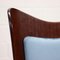 Dining Chairs in Mahogany and Velvet, Italy, 1950s, Set of 4 5