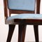 Dining Chairs in Mahogany and Velvet, Italy, 1950s, Set of 4 8