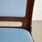 Dining Chairs in Mahogany and Velvet, Italy, 1950s, Set of 4 7
