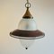 Italian Pendant in Frosted Glass, 1950s 5