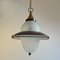 Italian Pendant in Frosted Glass, 1950s 3
