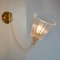 Murano Clear Glass Wall Sconces in the Style of Barovier & Toso, 1940s 7