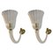 Murano Clear Glass Wall Sconces in the Style of Barovier & Toso, 1940s 1