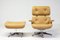 670/671 Lounge Chair and Ottoman in Natural Leather by Charles & Ray Eames 2