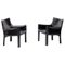 Cassina Cab 414 Lounge Chairs by Mario Bellini, Set of 2 1