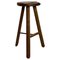 Sculpted Figured Walnut Counter Stool by Michael Rozell 1