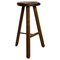 Sculpted Figured Walnut Counter Stool by Michael Rozell, Image 1