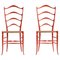 Italian Ferrante Ladderback Chairs by Gio Ponti for A. Bulleri & Co, 1950s, Set of 2 1